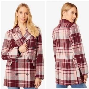 7 For all Mankind Maroon Pea Coat L